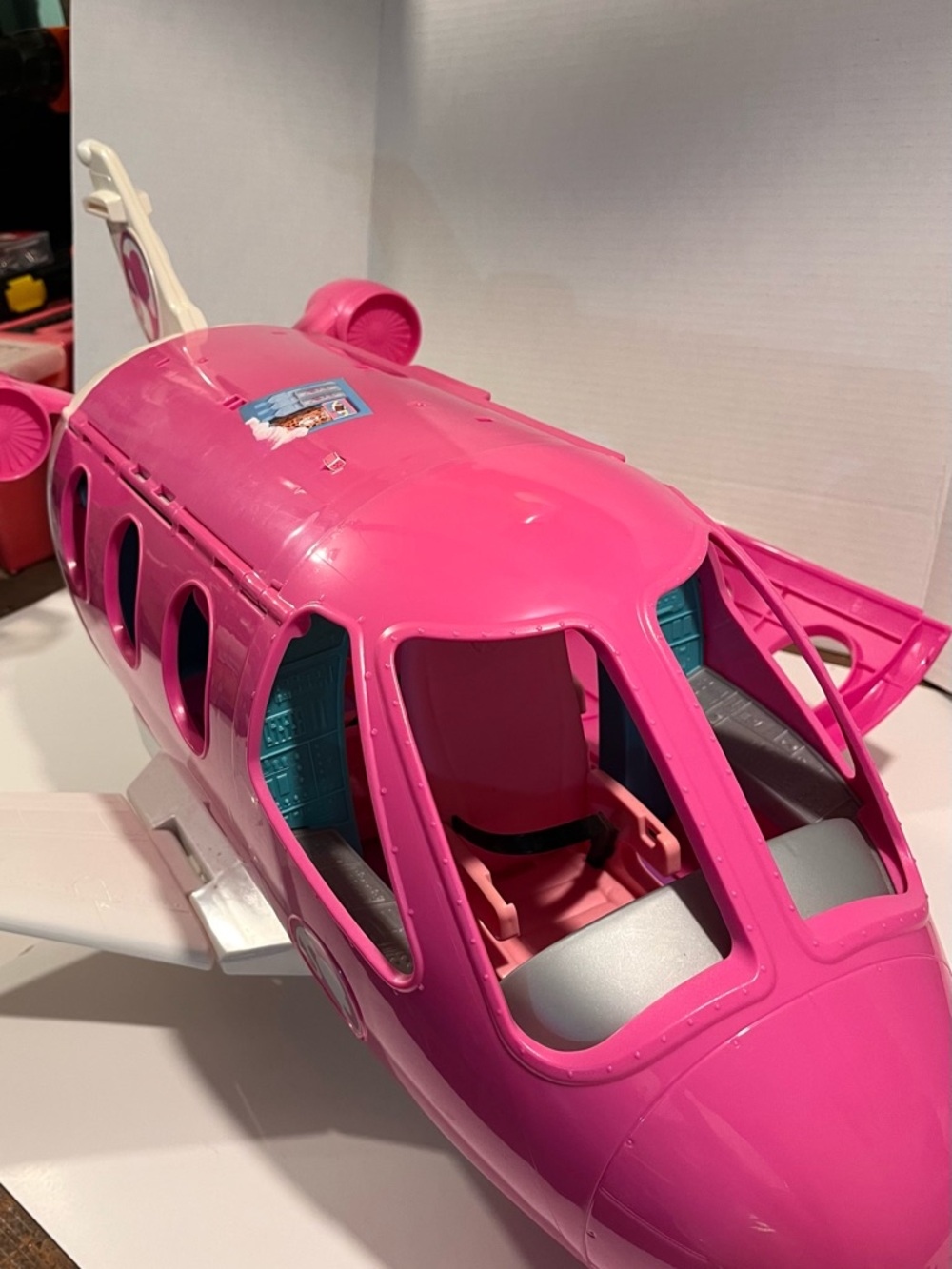 Barbie Jumbo Dream plane ONLY. No dolls/accessories. 2019 Mattel. Sticker on top
